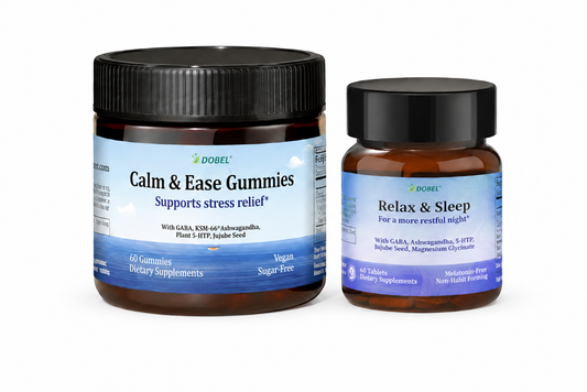 Dobel Sleep Series Bundle with Calm & Ease Gummies and Relax & Sleep tablets
